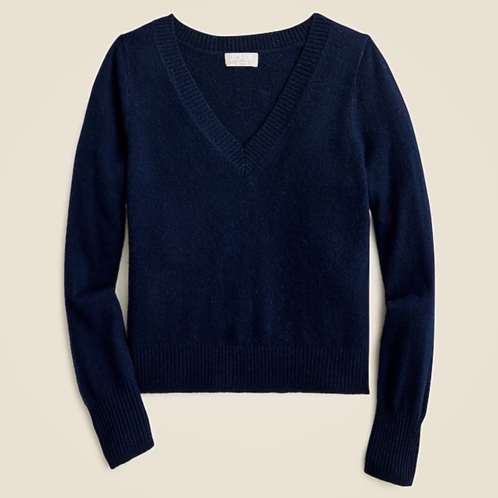 J. Crew Cashmere Shrunken V Neck Sweater ASO Meghan Markle